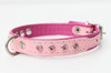Hundehalsband Echtleder - PINK SERIES - Strass - Self - rosa/pink