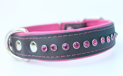 Hundehalsband Echtleder - Style - Pink