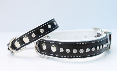 Hundehalsband Echtleder - Style - Weiss