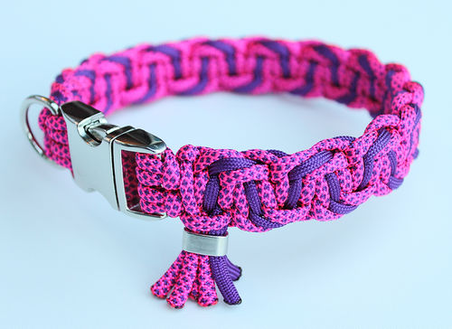 Hundehalsband -  by PACO & FAY - Tinkercord - pink - 33cm