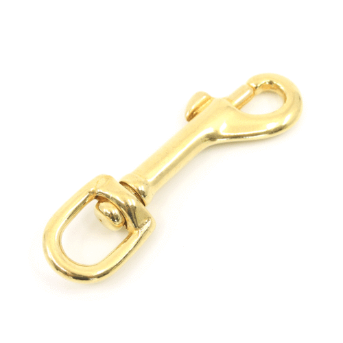 BRASS - carabiner 11 x 78mm with round eyelet
